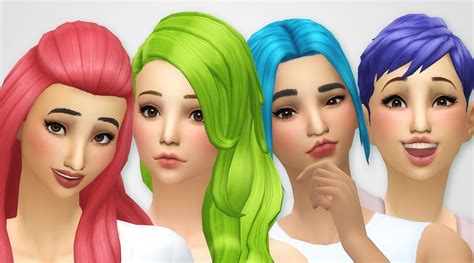 My Sims 4 Blog Base Game Hair Recolors By Noodlescc | Images and Photos finder