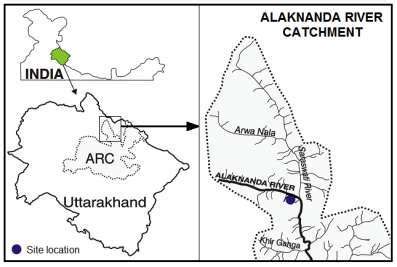 Location map of sampling site in River Alaknanda at Mana | Download Scientific Diagram