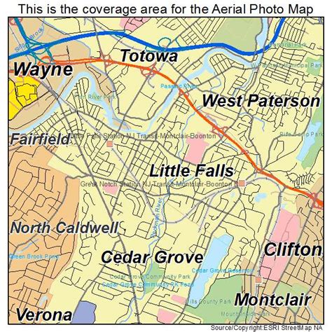 Aerial Photography Map of Little Falls, NJ New Jersey