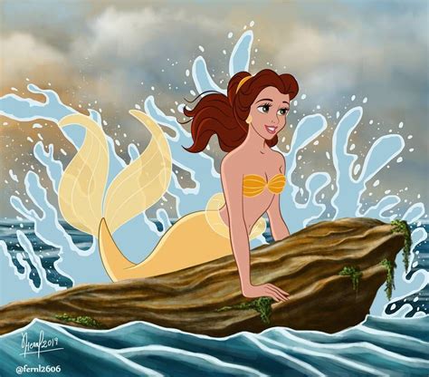 Belle mermaid by fernl on deviantart – Artofit