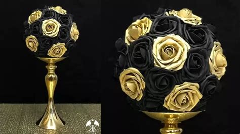 DIY: Easy Black & Gold Centerpieces, Black And Gold Centerpieces For Tables