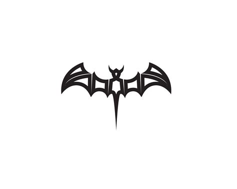 Bat black logo template white background icons app 579490 Vector Art at Vecteezy