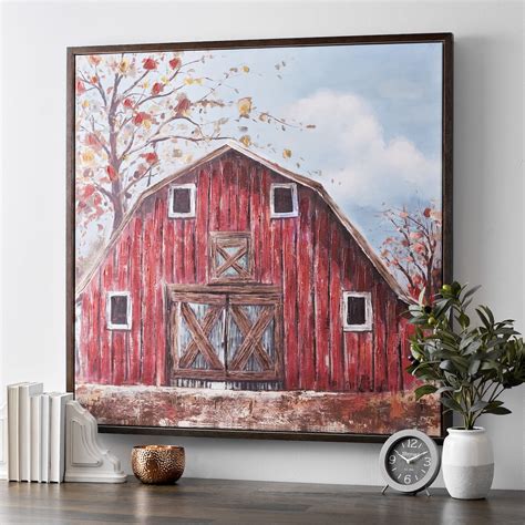 This rustic, red piece brings a pop of color into your farmhouse ...