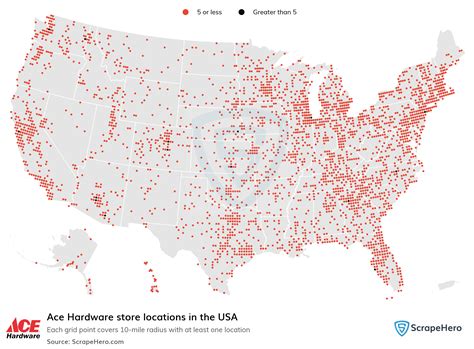 Number of Ace Hardware locations in the USA in 2024 | ScrapeHero