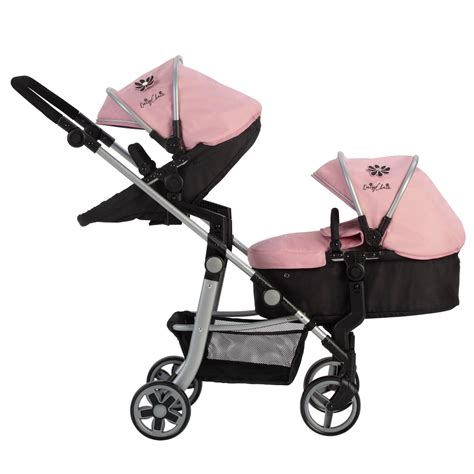 Daisy Chain Pinnacle Double Dolls Pram - Classic Pink | Play Like Mum