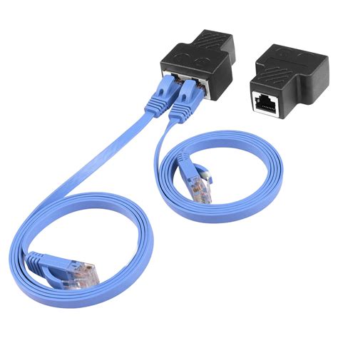 Buy SinLoon (1-Pair) RJ45 Splitter Adapter, Ethernet Cable Splitter Cat5,Cat5e,Cat6,Cat7,RJ45 ...