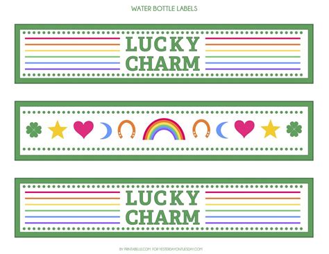 Water Bottle Labels - Lucky Charm | Malia Karlinsky - Yesterday on Tuesday | Flickr