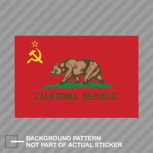 California Communist Flag Sticker Decal Vinyl anti liberal communist ca ...