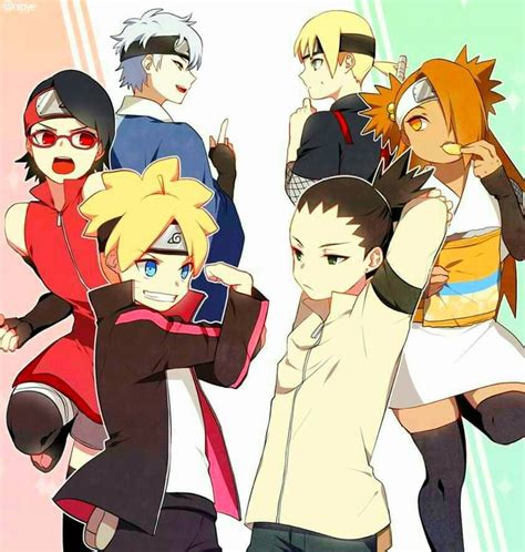 Boruto, Sarada,Mitsuki, Shikadai, Chocho and Inojin | Naruto ...