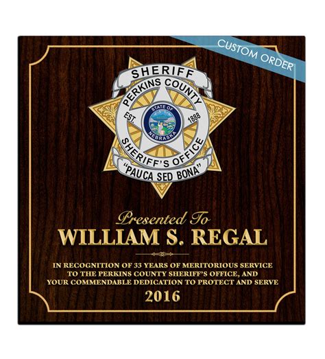 RECOGNITION PLAQUES | POLICE BADGE