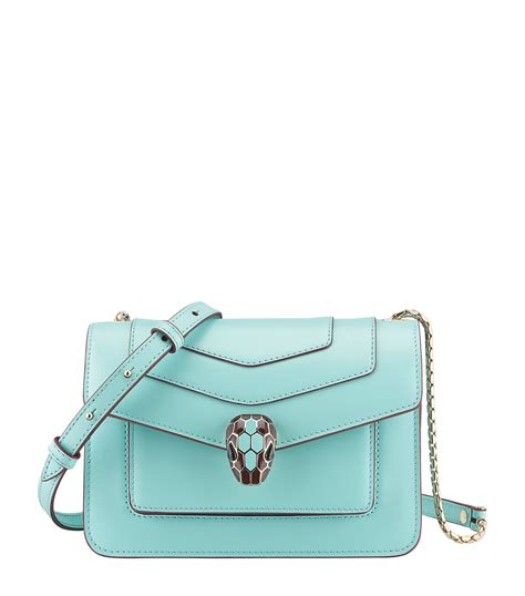 Bvlgari turquoise Leather Serpenti Forever Cross-Body Bag | Harrods UK