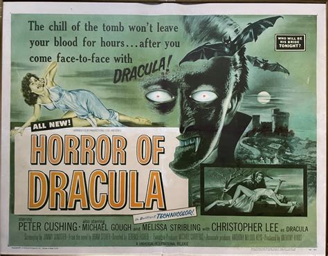 HORROR OF DRACULA, Original Hammer Horror Movie Poster - Original ...