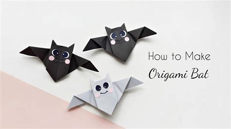 How to Make Origami Bats in 5 Minutes/ DIY Halloween Decor / Paper Bat ...