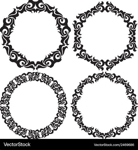 Round frames Royalty Free Vector Image - VectorStock