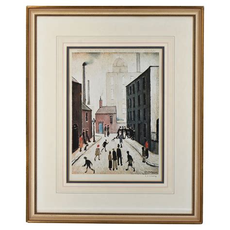 L S Lowry Signed Limited Edition Venture Print "Industrial Scene", 1974 ...