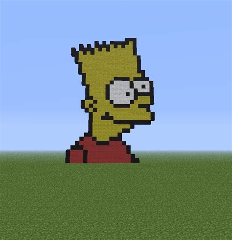 Bart Simpson Pixel Art Minecraft Project