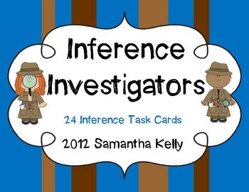 Inference Task Cards by Samantha Kelly | Teachers Pay Teachers