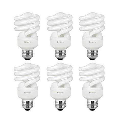 Compact Fluorescent Light Bulb T2 Spiral CFL, 2700k Soft White, 13W (60 Watt Equivalent), 900 ...
