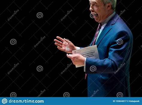 Nigel Farage, Brexit Party Leader, Giving a Speech Editorial ...