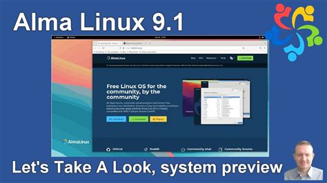 Alma Linux 9.1. Take a look on Alma Linux. Take a look and see how it does look. - YouTube