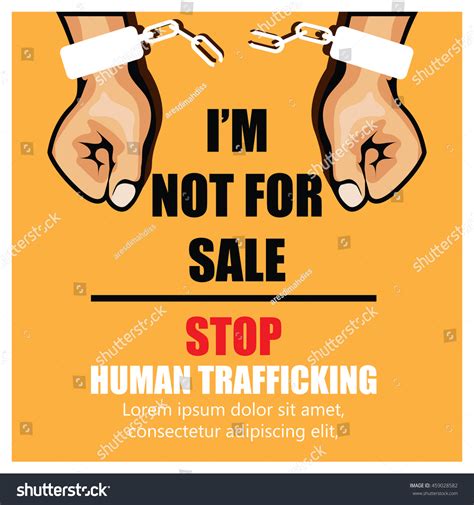 Anti Human Trafficking Campaign Vector Template Stock Vector (Royalty ...