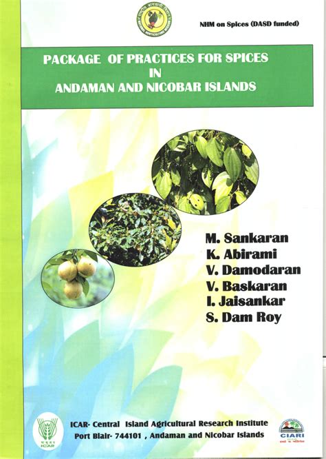 (PDF) Package of practices for spices in Andaman and Nicobar Islands