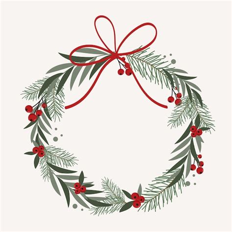 Holiday wreath Vectors & Illustrations for Free Download | Freepik