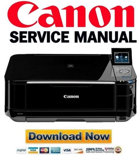 Canon Pixma MG5220 Service Manual & Repair Guide + Parts List Catal...