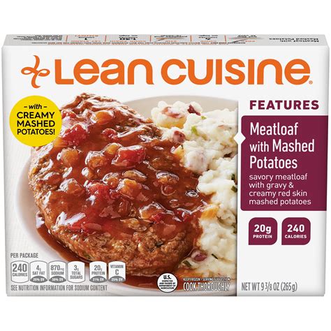 LEAN CUISINE FEATURES Meatloaf with Mashed Potatoes 9.38 oz. Box ...