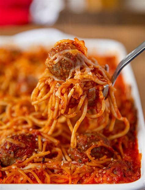 Baked Spaghetti and Meatballs Recipe - Dinner, then Dessert