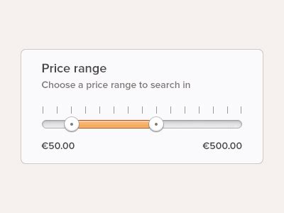 Price range filter by Kevin Anderson - Dribbble