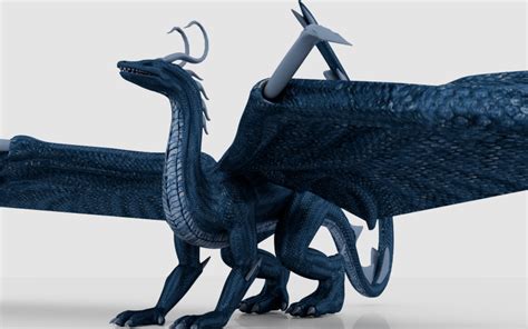 Blue Dragon 3D Model High poly Model - TemplateMonster