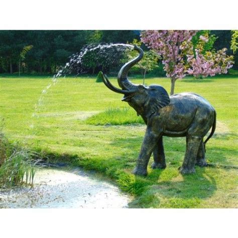 Elephant Water Fountain | Black Country Metal Works | Water fountain, Garden animal statues ...