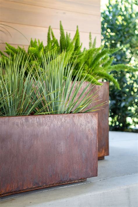 Color, texture, curb appeal - Veradek Outdoor's Corten Steel planters ...