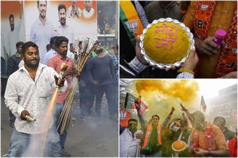 Assembly Elections 2023 | BJP supporters go on celebration spree as ...