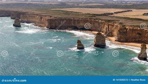 Aerial View of Twelve Apostles, Great Ocean Road Coastline, Victoria ...