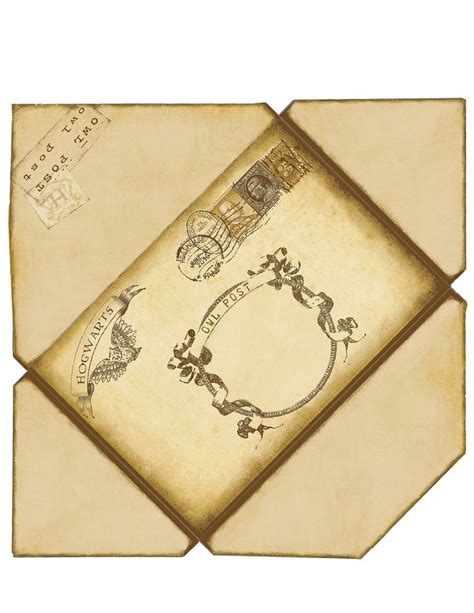 Harry Potter Envelope. If printed on 8 1/2 x 11 this will fit a 8 1/2 x 5 1/2 invitation folded ...