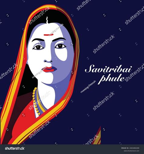 Savitribai Phule Indian Social Reformer Educationalist Stock Vector ...