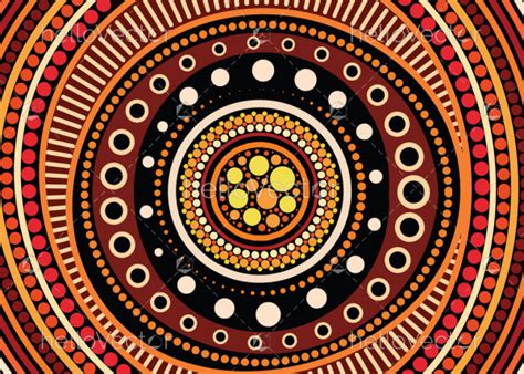 Aboriginal dot art vector background. - Download Graphics & Vectors