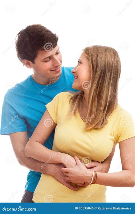 Happy couple stock image. Image of background, cuddling - 35595045