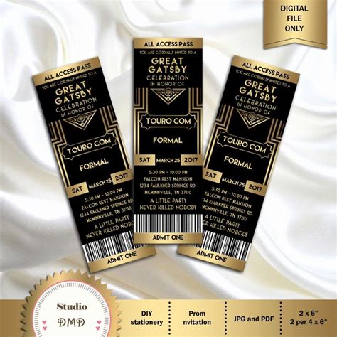 Great Gatsby Prom Invitations