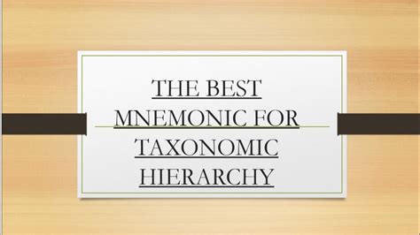 Mnemonic for Taxonomic Hierarchy|The best mnemonic for Taxonomic Ranks|MUST WATCH THIS VIDEO ...