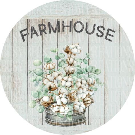 Farmhouse Cotton In Tim Aluminum Sign – Busy Bees Custom Creations