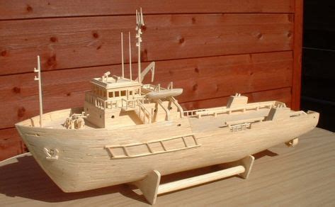 2009 Matchstick Model Boat of Oil Rig Support Vessel Length 24 inch (61 cm) | Barco artesanato ...