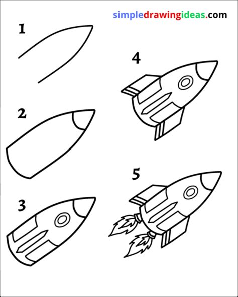 How to draw a spaceship for beginners - Simple Drawing Ideas