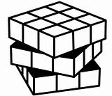 Printable Rubiks Cube sketch template