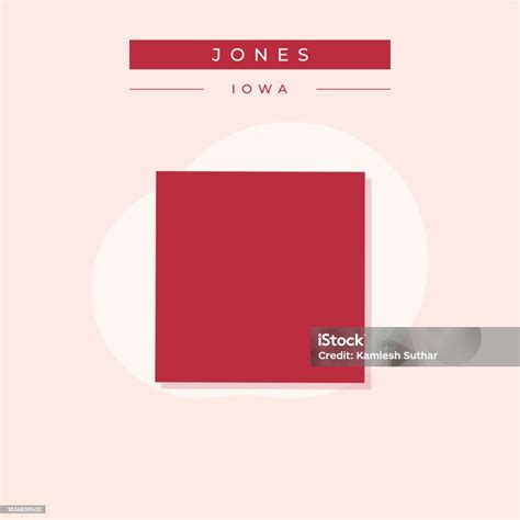 Vector Illustration Vector Of Jones Map Iowa Stock Illustration - Download Image Now - Abstract ...