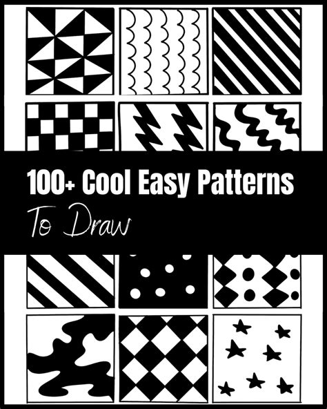 100+ Cool Easy Patterns To Draw - The Clever Heart