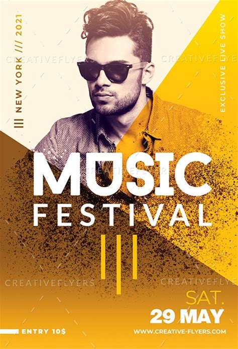 Music Festival Poster Template PSD - Creative Flyers
