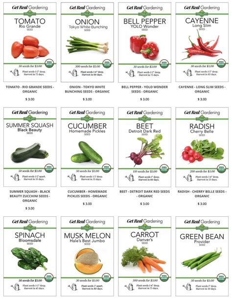 Organic Vegetable Seeds in 2021 | Organic vegetable seeds, Organic seeds, Vegetable seed